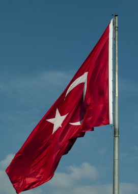 Turkish flag wawing clipart