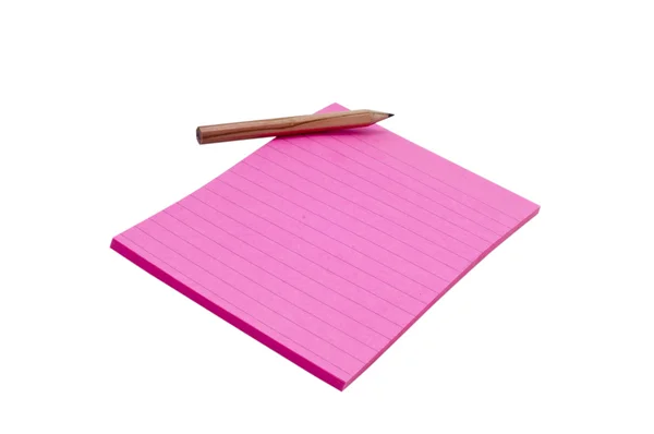 Фіолетовий підкладковий папір та олівець — стокове фото