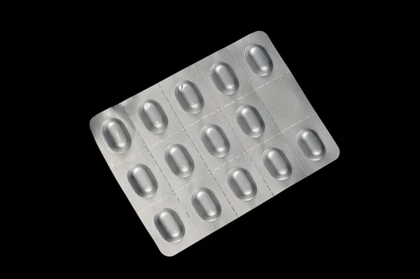 Qualche confezione di pillole di alluminio — Foto Stock