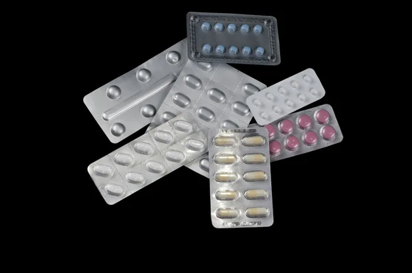 Variotions opakowania tabletek — Zdjęcie stockowe