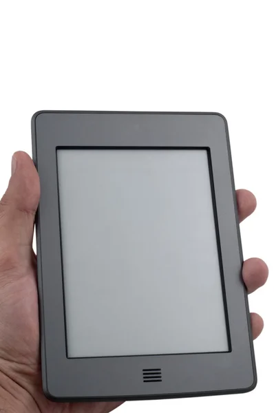 EBook-Reader-Gerät hält Hand — Stockfoto