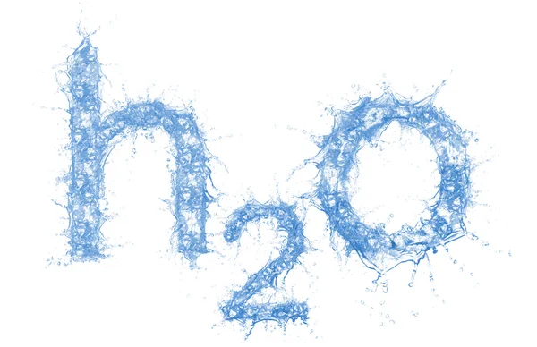 stock image H2O over white background