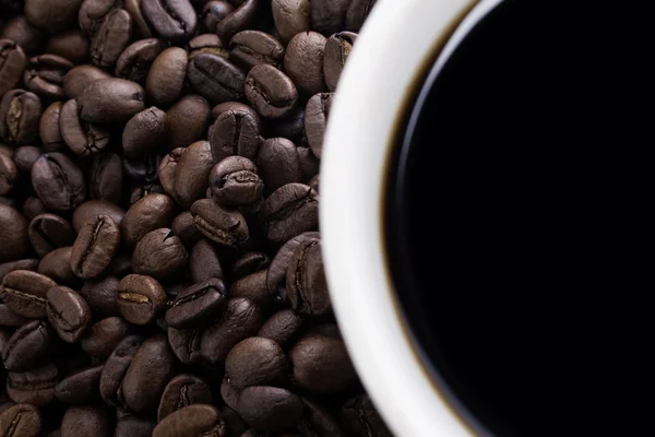 stock image Coffee beans and cup