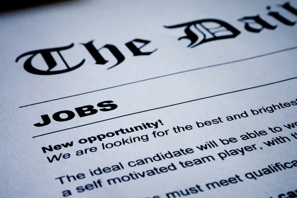 Jobs in der Zeitung — Stockfoto