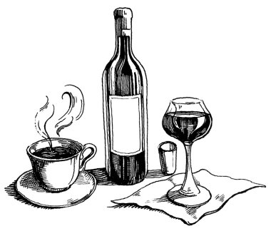 şarap ve kahve tablo