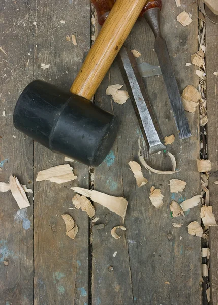 Werkzeuge zur Holzschnitzerei — Stockfoto