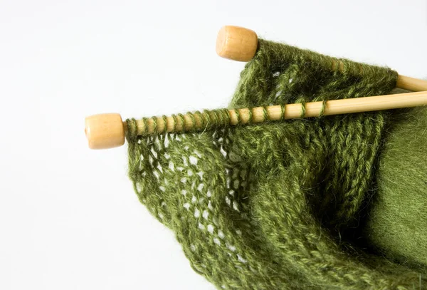 Filetage et aiguille à tricoter — Photo