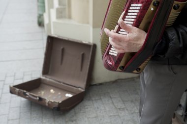 Man playing accordian