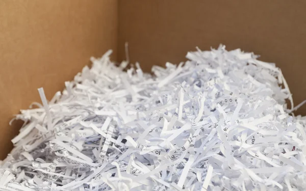Rozdrobnione odpady papier paski — Zdjęcie stockowe