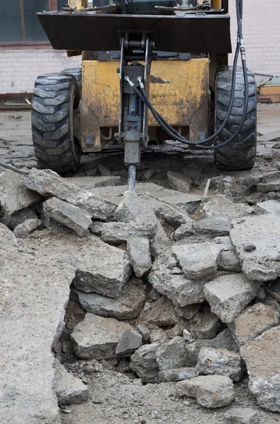 Jackhammer drilling asphalt — Stock Photo, Image