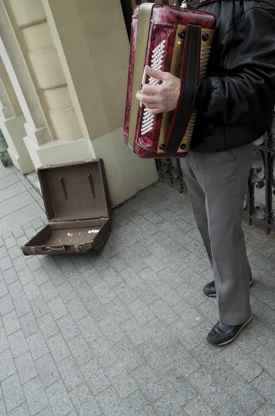 stock image Man playing accordian
