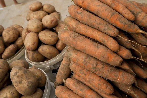 Картофель и морковь — стоковое фото