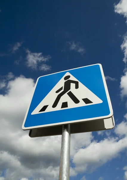 Crosswalk road sign — Stock Photo, Image
