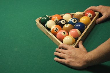 Pool (billiard) game clipart