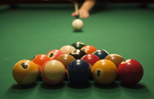 Pool (Bilardo) oyunu — Stok fotoğraf