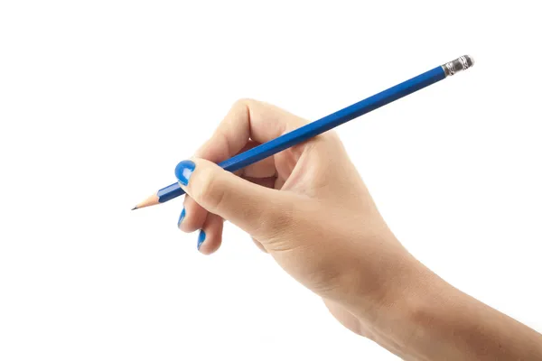Kugelschreiber in der Hand Stockbild