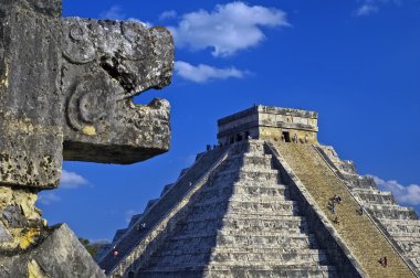 Main pyramid at chichen itza clipart