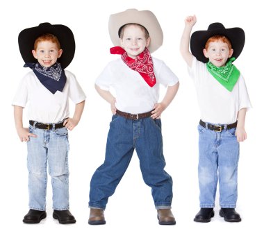 Three cowboys clipart