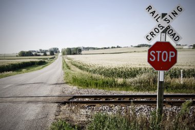 Railroad crossing clipart