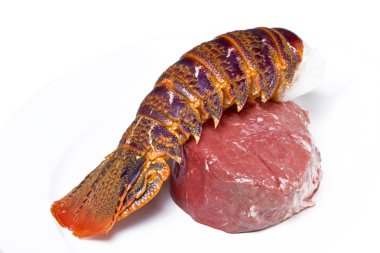 Raw surf and turf clipart