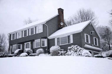 Snowy house clipart