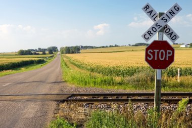 Railroad crossing clipart