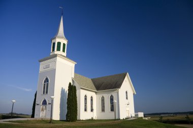 Old white church clipart