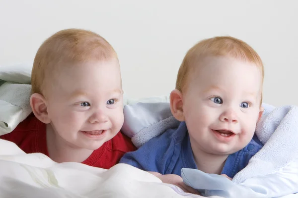 美丽的双胞胎宝宝 — 图库照片