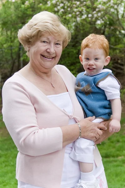 Grandma with grandson — Stock Photo, Image