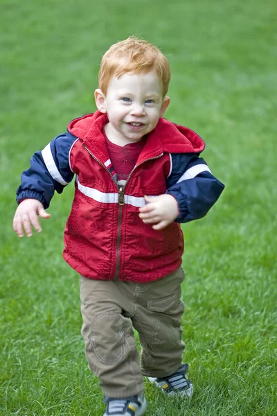 Running baby boy — Stock Photo, Image