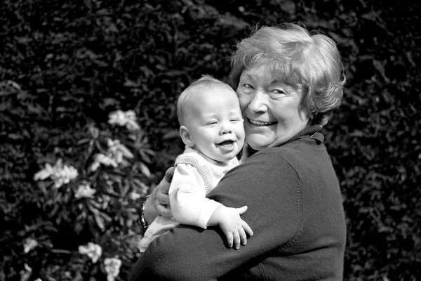 Babička s vnukem — Stock fotografie
