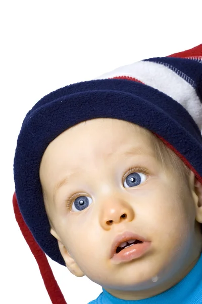 Baby in hoed — Stockfoto