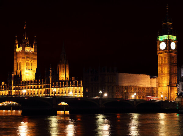 English houses of parliament and Big Ben