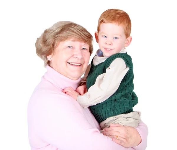 Grootmoeder met kleinzoon — Stockfoto