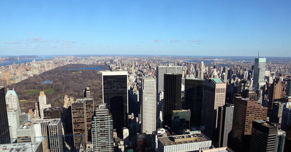 New York upper Manhattan and Central Park