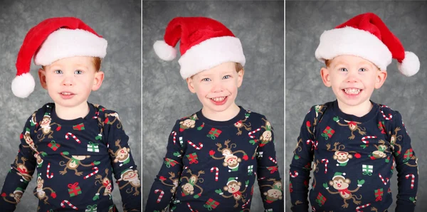 Papai Noel meninos — Fotografia de Stock