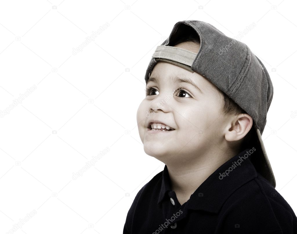 Boy wearing cap
