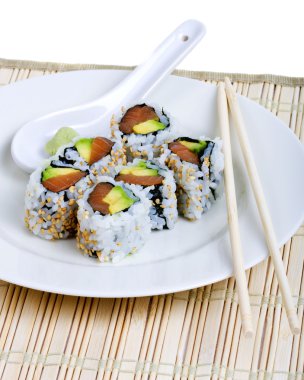 Sushi plate clipart