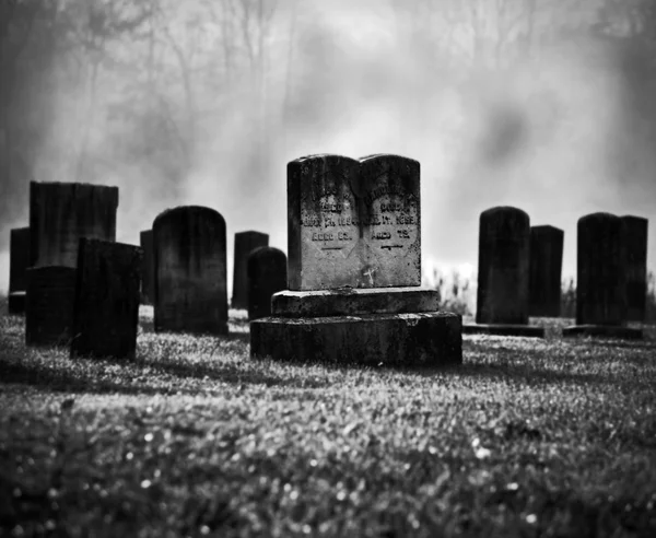 Ködös temető — Stock Fotó