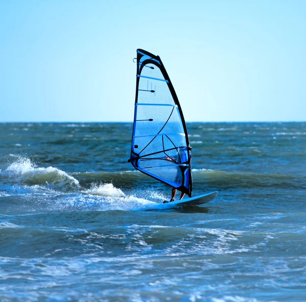 Lone windsurfer — стокове фото