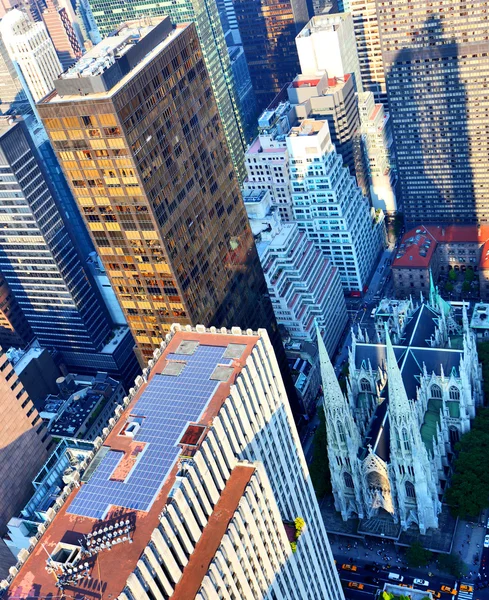 Вид с воздуха на Нью-Йорк — стоковое фото
