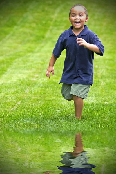 Running boy — Stock Photo, Image