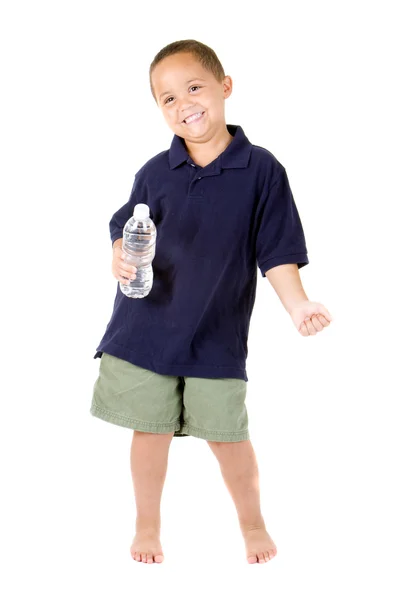 Garçon avec bouteille d'eau — Photo