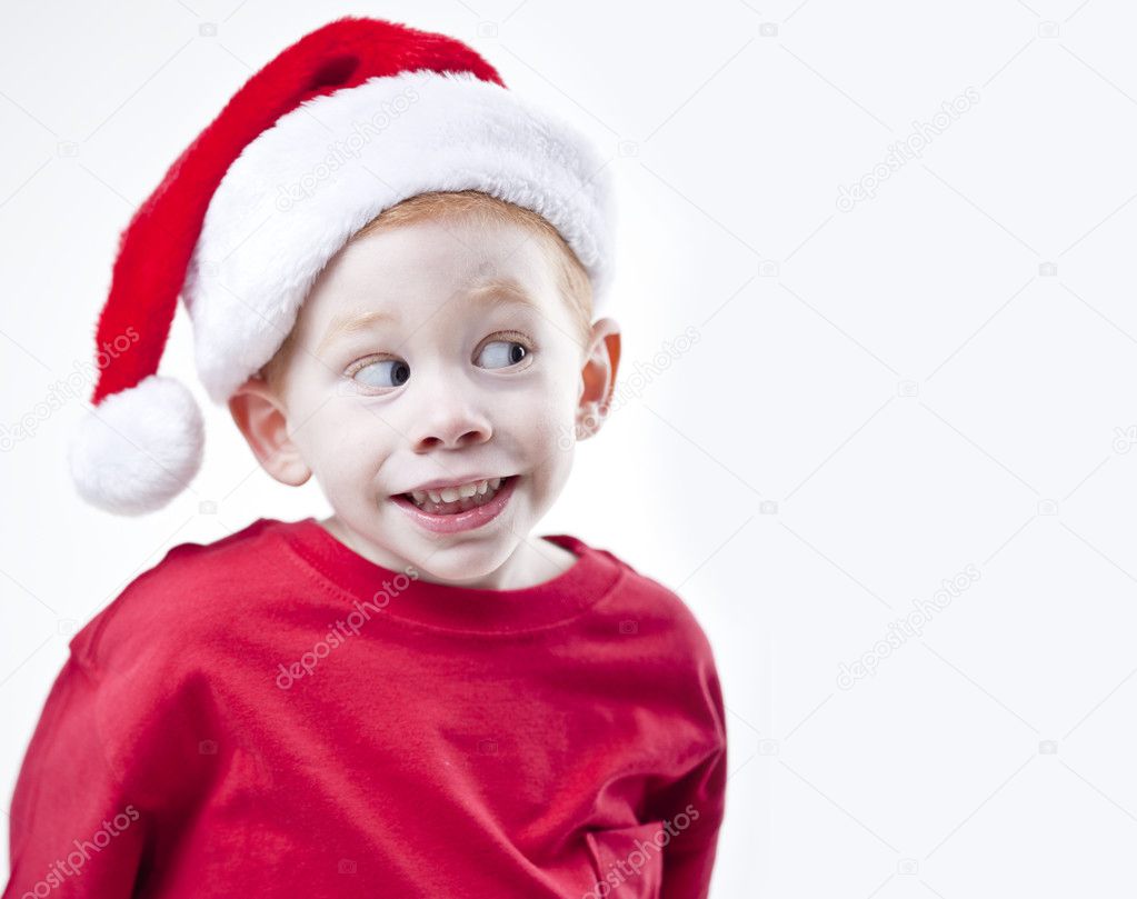 Boy in Santa Hat