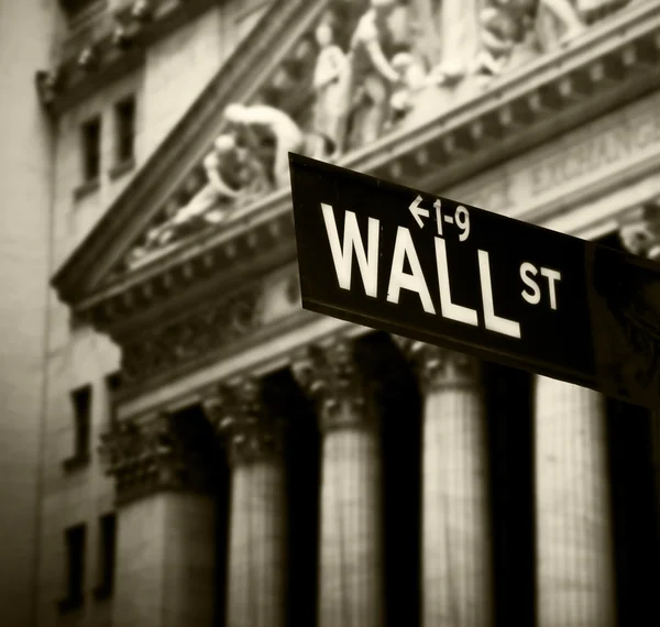 Panneau de Wall Street Photos De Stock Libres De Droits