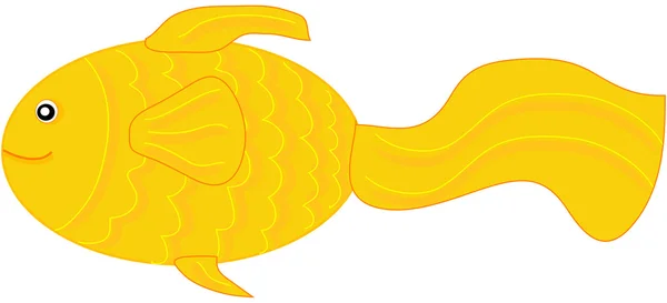 Gyllene fisk vektor ClipArt — Stock vektor
