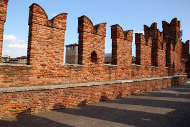 merlons eski kale, verona, İtalya