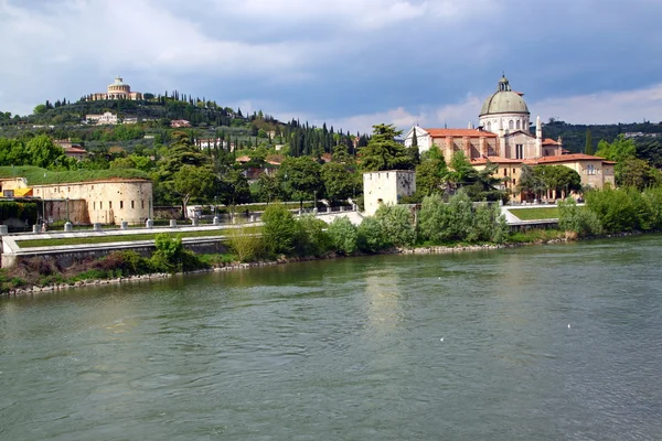 stock image Verona along the river Adige, Italy