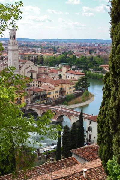 Vista panorâmica de Verona, Itália Fotografias De Stock Royalty-Free
