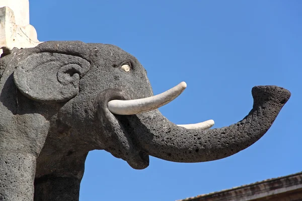 The Elephant, symbol of Catania, Italy — Stock Photo, Image